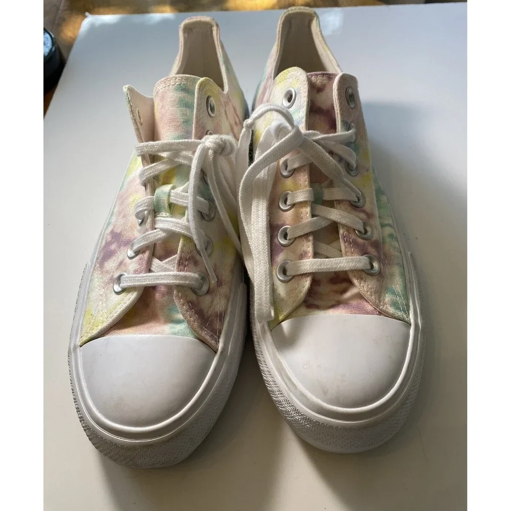 Tie Dye‎ Sneakers Time & Tru Pastel Casual Low Top Canvas Shoes Stylish